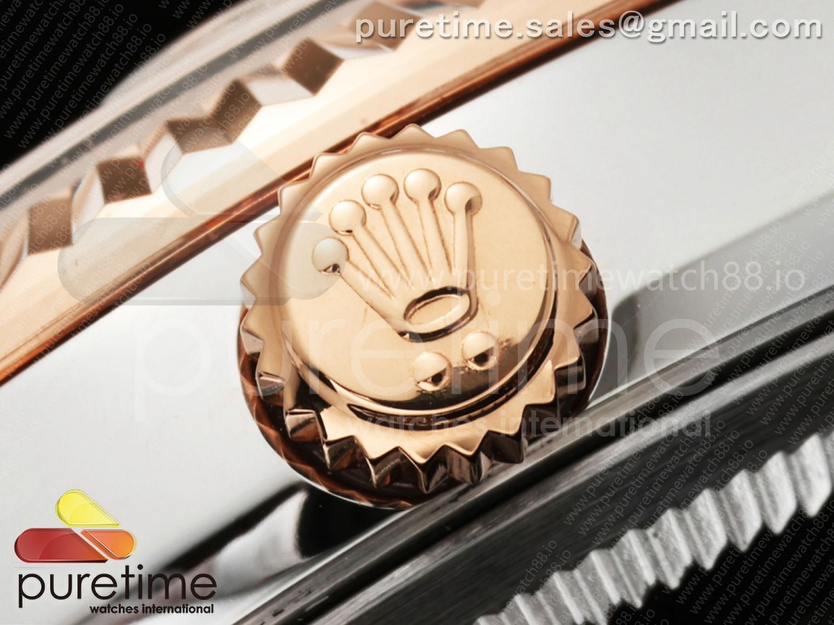 DateJust 31 278381rbr SS/RG GMF 904L Steel Brown Diamonds Dial on Jubilee Bracelet A2824