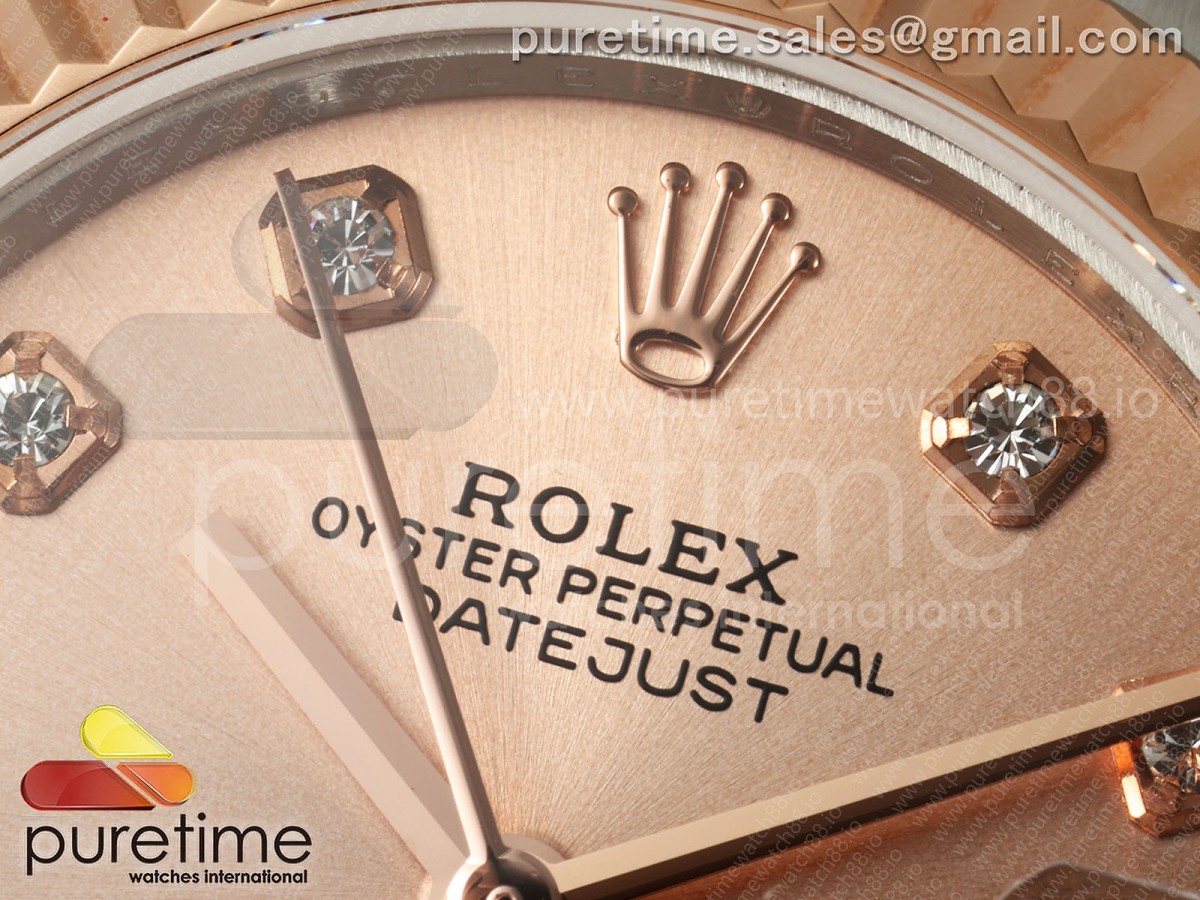 DateJust 31 278271 SS/RG GMF 904L Steel RG Diamonds Dial on Jubilee Bracelet A2824