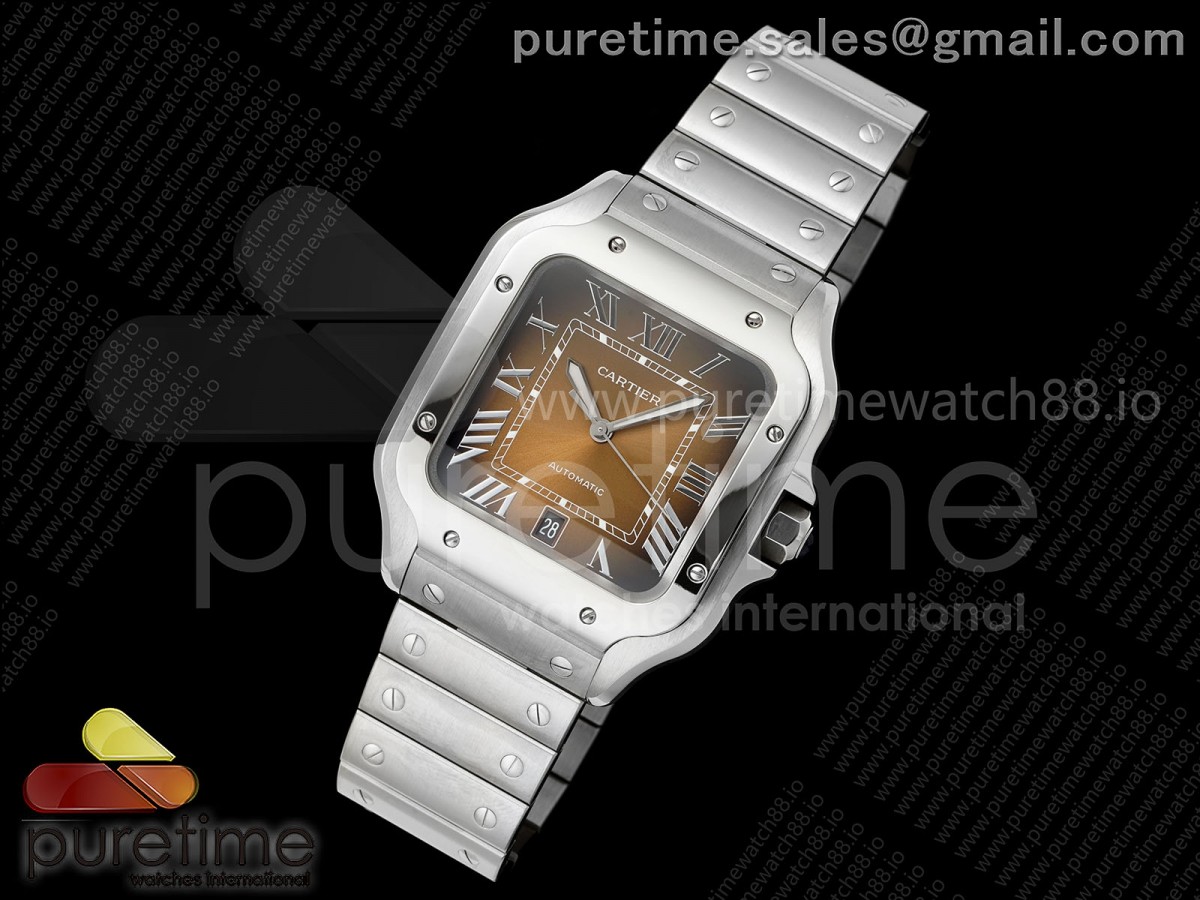 Santos de Cartier 40mm BVF Brown Dial on SS SmartLinks Bracelet MIYOTA 9019