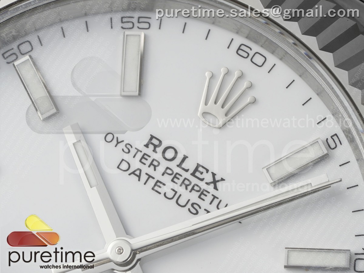 DateJust 41 126334 EWEF White Stick Dial on Jubilee Bracelet A3235