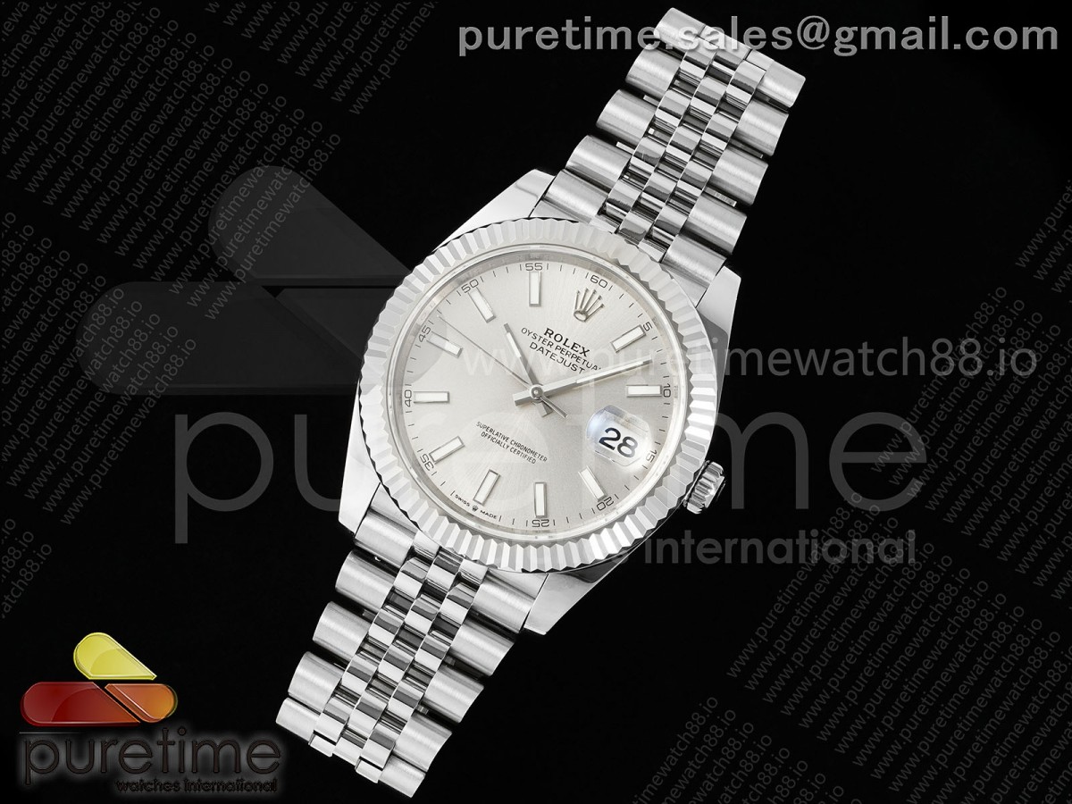 DateJust 41 126334 EWEF White Silver Dial on Jubilee Bracelet A3235