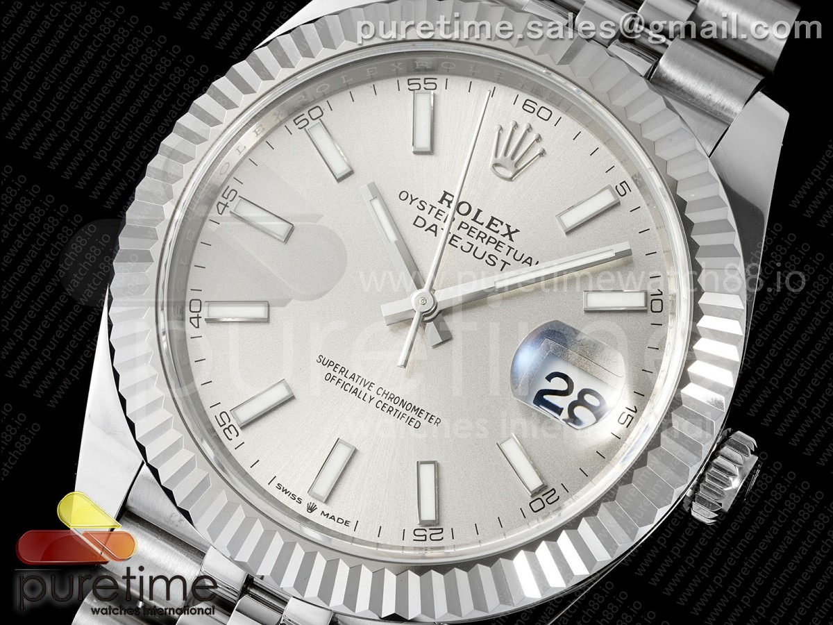 DateJust 41 126334 EWEF White Silver Dial on Jubilee Bracelet A3235