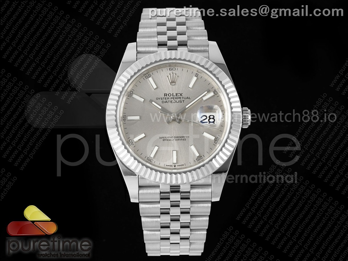 DateJust 41 126334 EWEF White Silver Dial on Jubilee Bracelet A3235