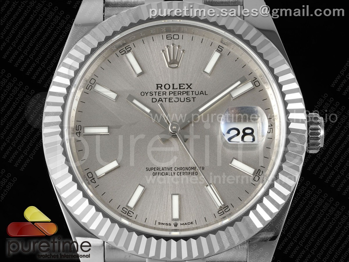 DateJust 41 126334 EWEF White Silver Dial on Jubilee Bracelet A3235