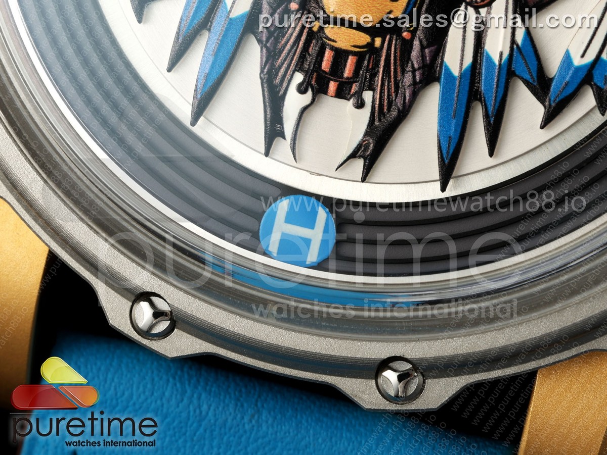Hankham Two Tone Indians Dial on Blue Leather Strap MIYOTA 8215