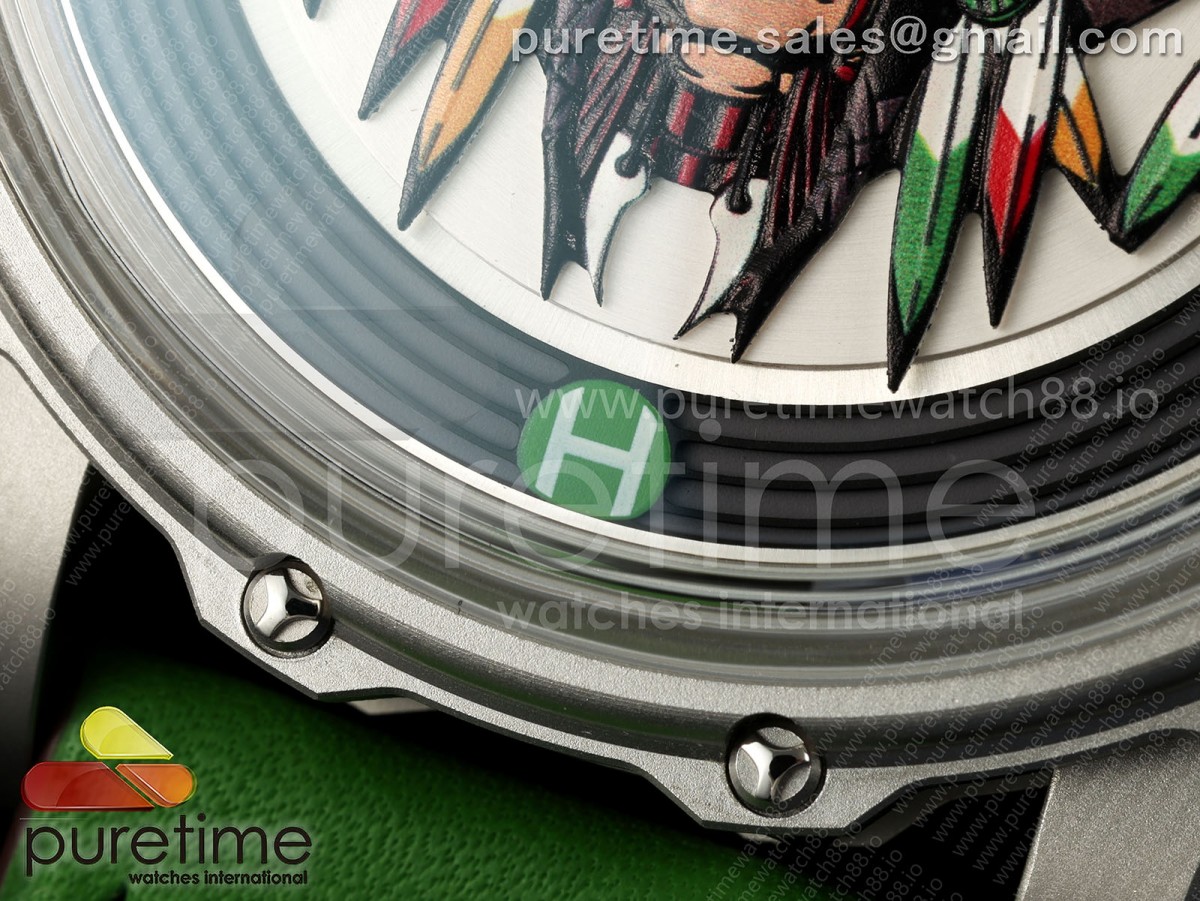 Hankham SS Indians Dial on Green Leather Strap MIYOTA 8215