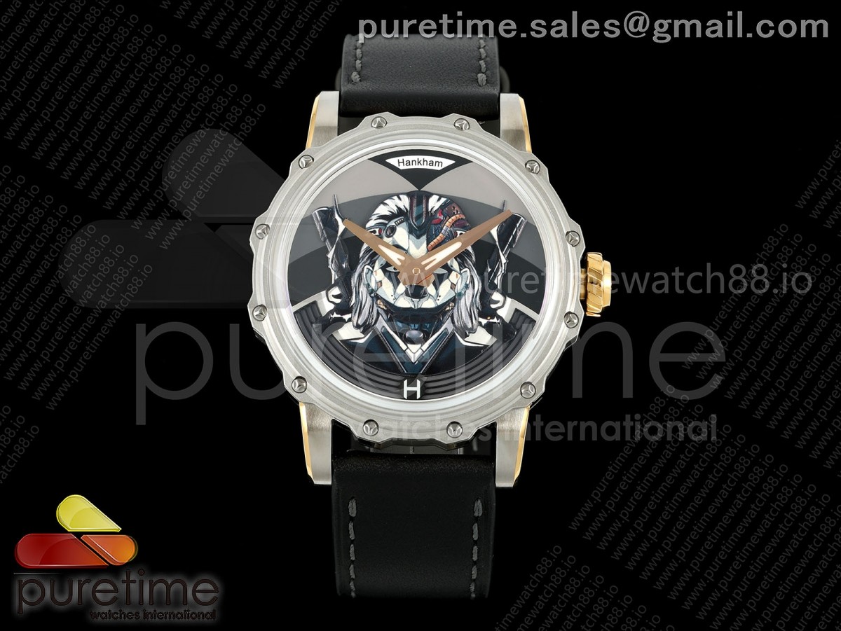 Hankham Two Tone Joker Dial on Black Leather Strap MIYOTA 8215