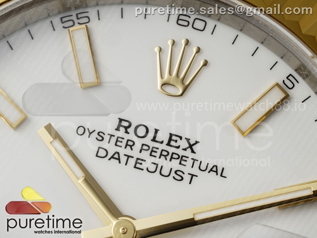 DateJust 41 126333 EWEF White Stick Dial on SS/YG Jubilee Bracelet A3235