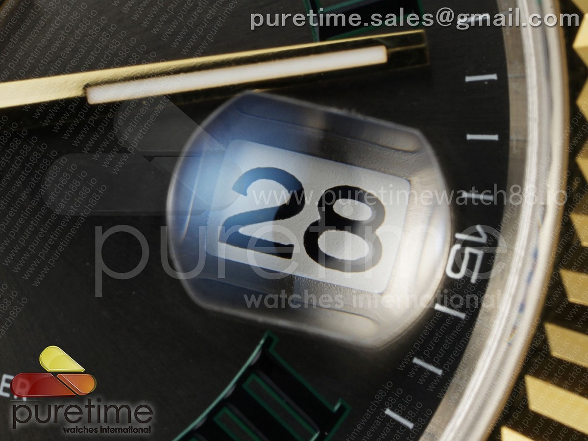 DateJust 41 126333 EWEF Gray Dial Green Roman Markers on SS/YG Jubilee Bracelet A3235