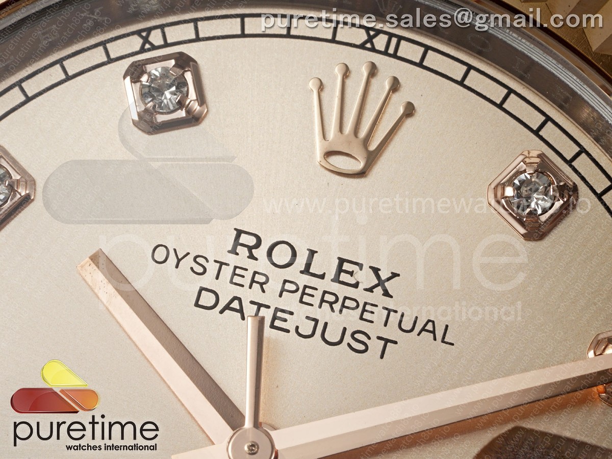 DateJust 41 126331 EWEF RG Diamonds Dial on SS/RG Jubilee Bracelet A3235