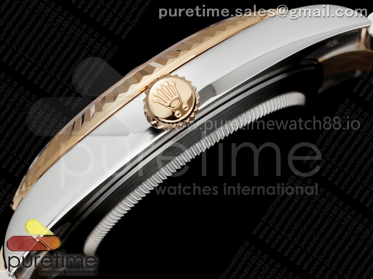 DateJust 41 126331 EWEF Brown Diamonds Dial on SS/RG Oyster Bracelet A3235