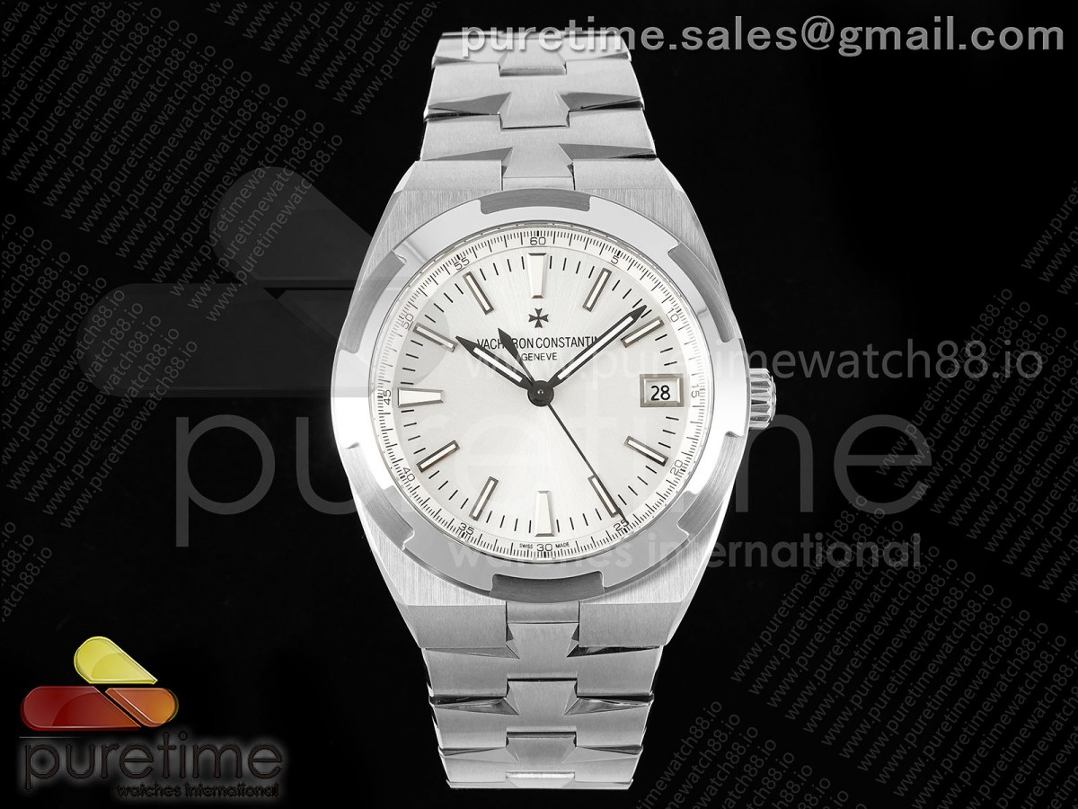Overseas 4500V SS 8F Silver Dial on SS Bracelet A5100