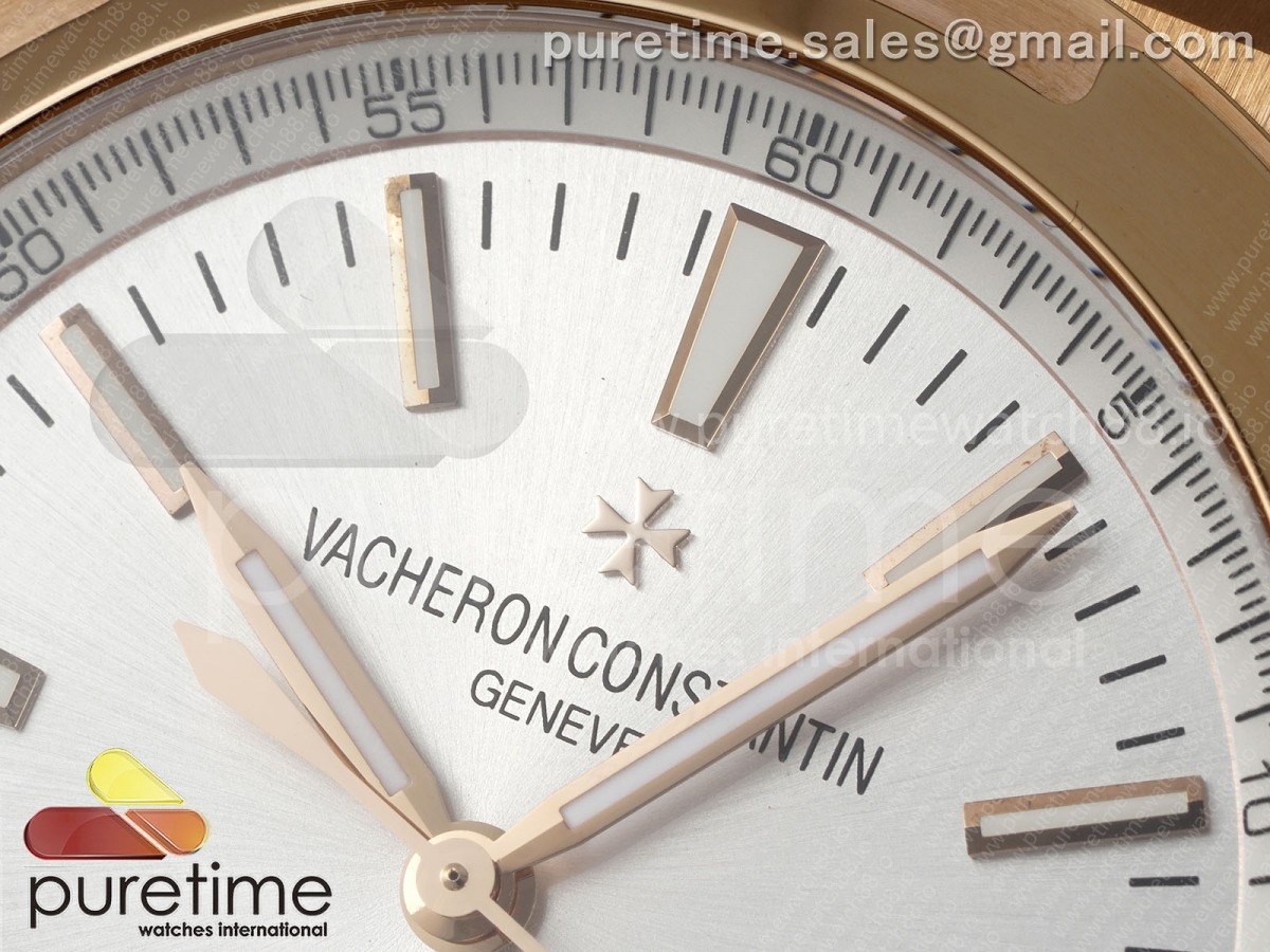 Overseas 4500V RG 8F Silver Dial on RG Bracelet A5100