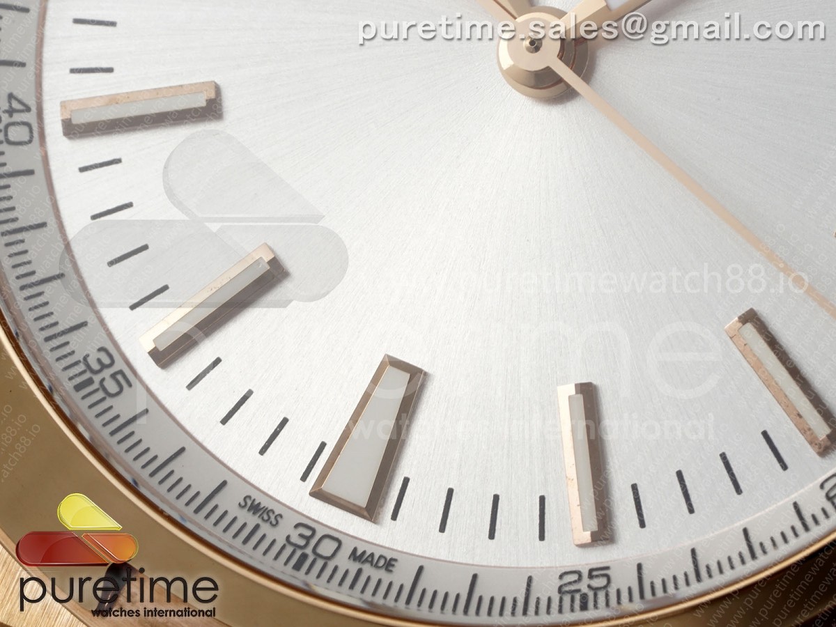 Overseas 4500V RG 8F Silver Dial on RG Bracelet A5100