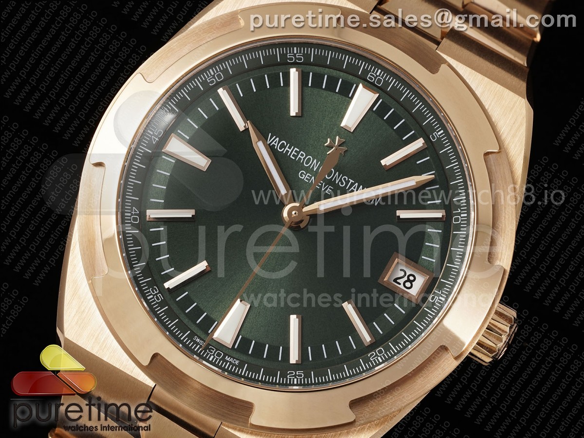 Overseas 4500V RG 8F Green Dial on RG Bracelet A5100