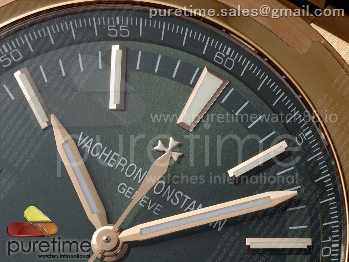 Overseas 4500V RG 8F Green Dial on RG Bracelet A5100
