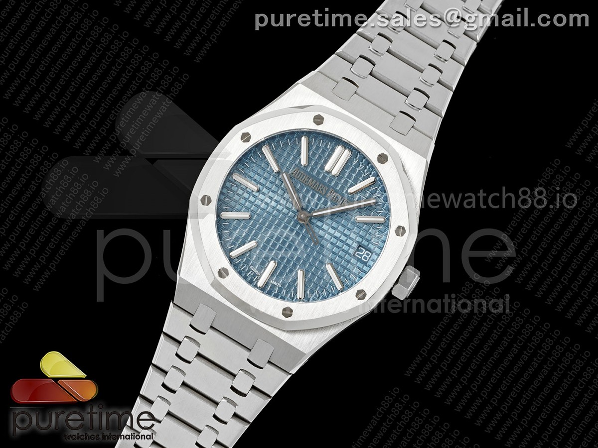 Royal Oak 41mm 15510 "50 Anniversary" SS IPF Ice Blue Dial on SS Bracelet SA4302