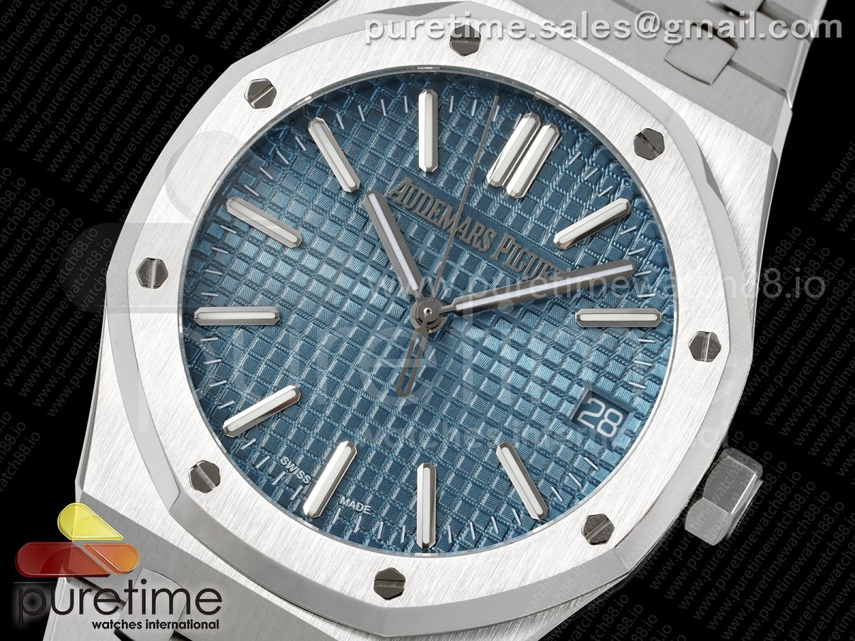 Royal Oak 41mm 15510 "50 Anniversary" SS IPF Ice Blue Dial on SS Bracelet SA4302