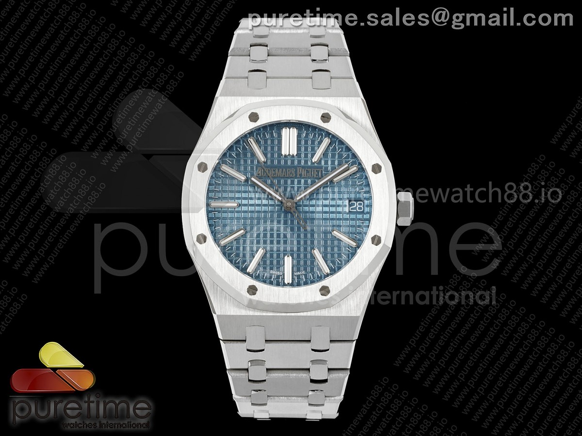 Royal Oak 41mm 15510 "50 Anniversary" SS IPF Ice Blue Dial on SS Bracelet SA4302