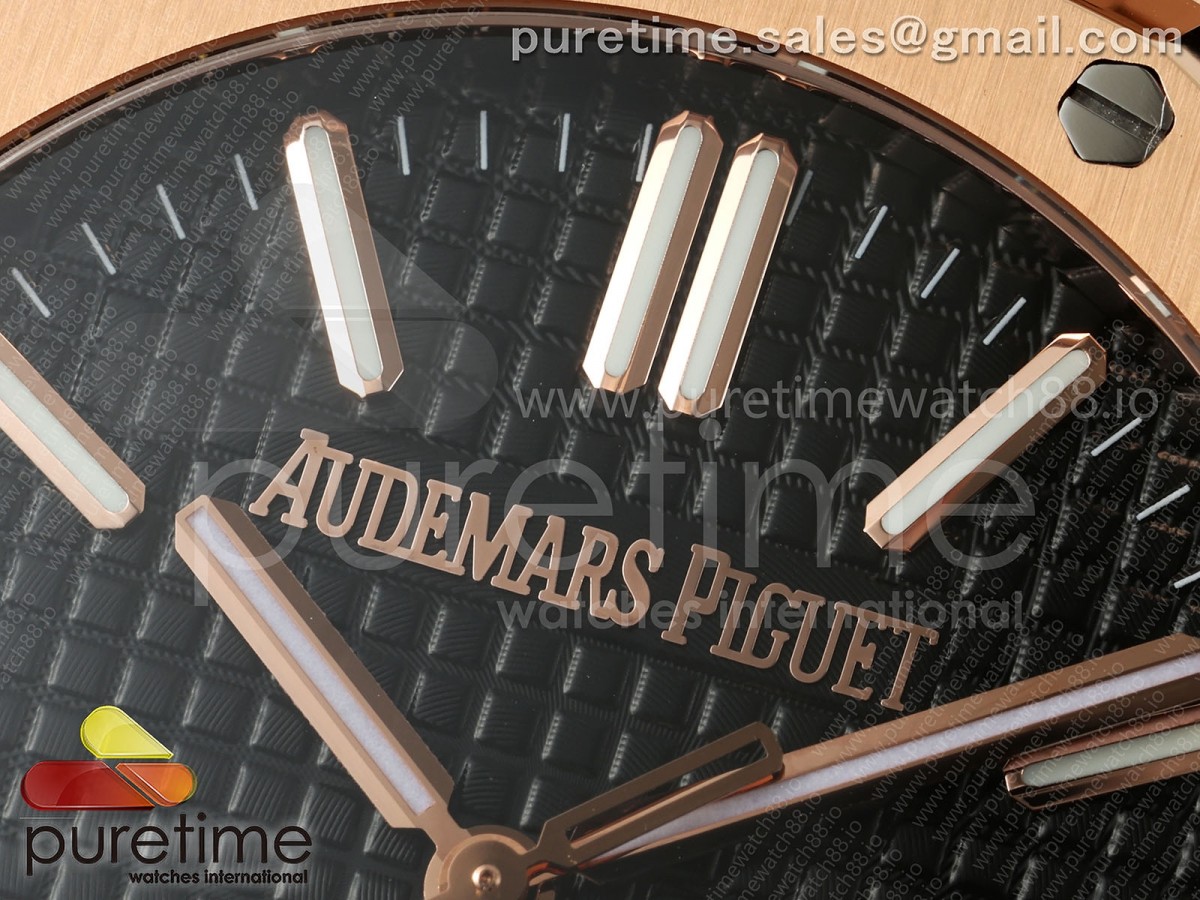 Royal Oak 41mm 15510 "50 Anniversary" RG IPF Black Dial on Black Leather Strap SA4302