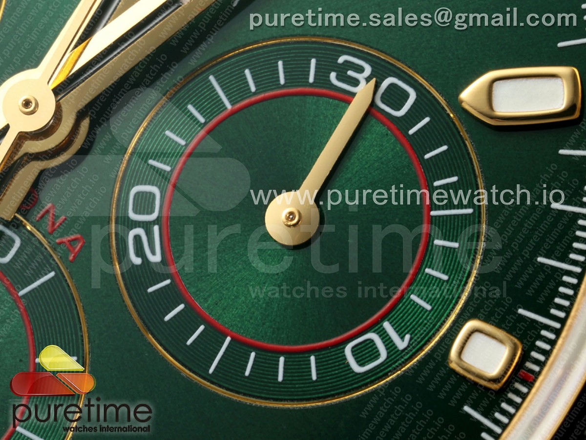 Daytona 116508 3CF Green Dial on YG Bracelet SH4130 V2 (Mod Version)