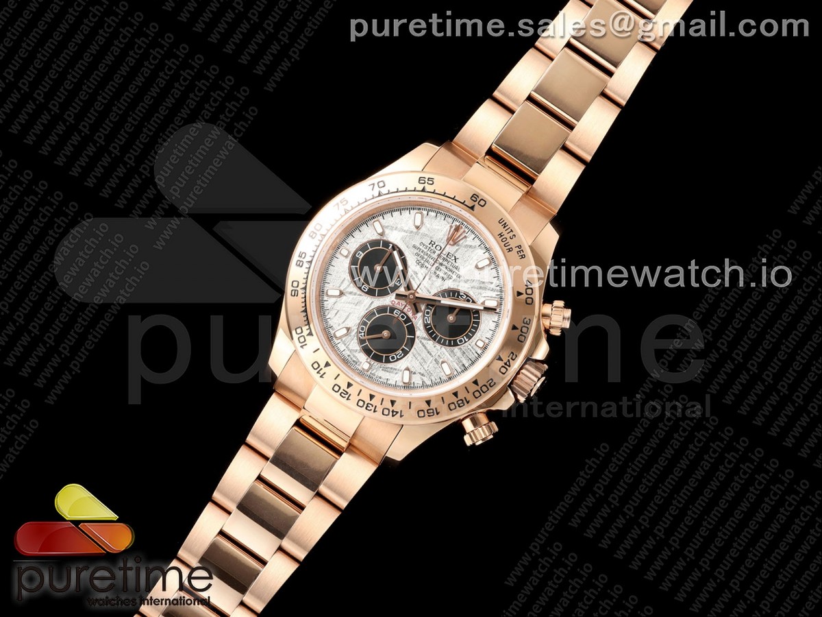 Daytona 116505 3CF Meteorite Dial on RG Bracelet SH4130 V2 (Mod Version)