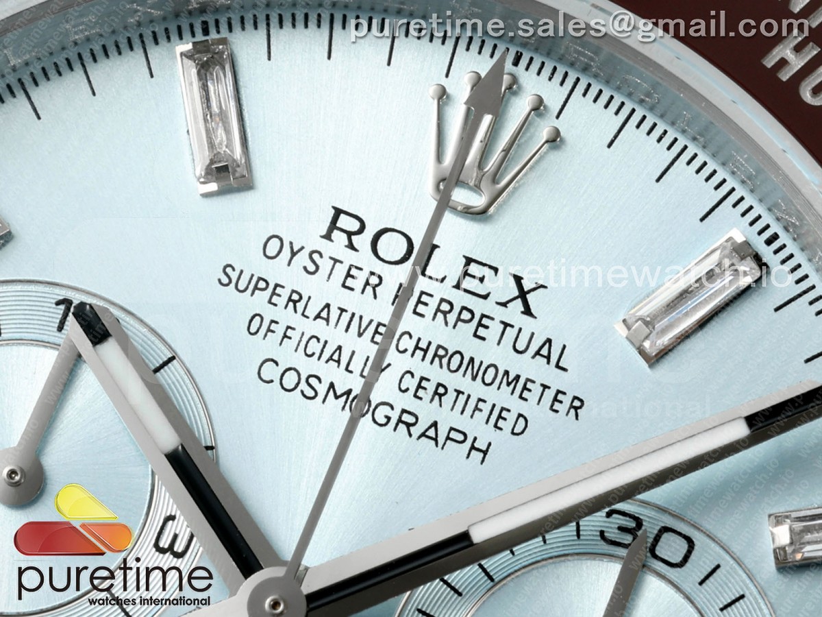 Daytona 116506 3CF Ice Blue Crystal Dial on SS Bracelet SH4130 V2 (Mod Version)