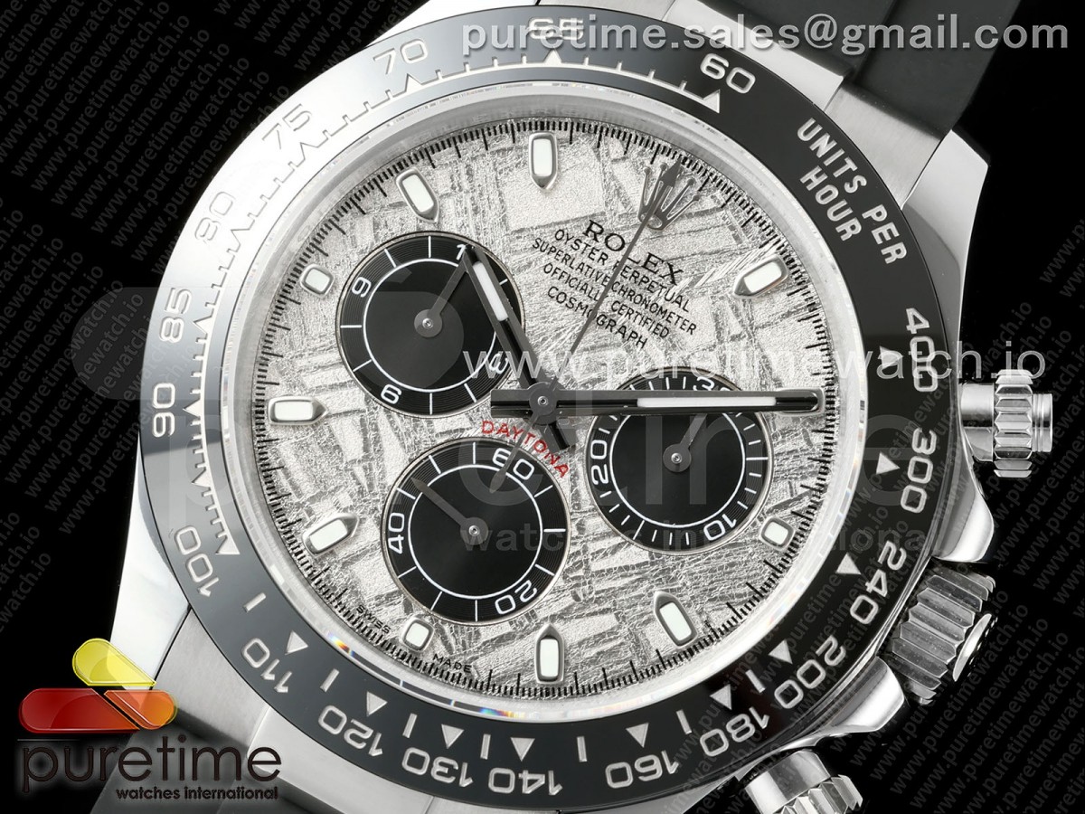 Daytona 116519 SS 3CF Meteorite Dial on Oysterflex Strap SH4130 V2 (Mod Version)