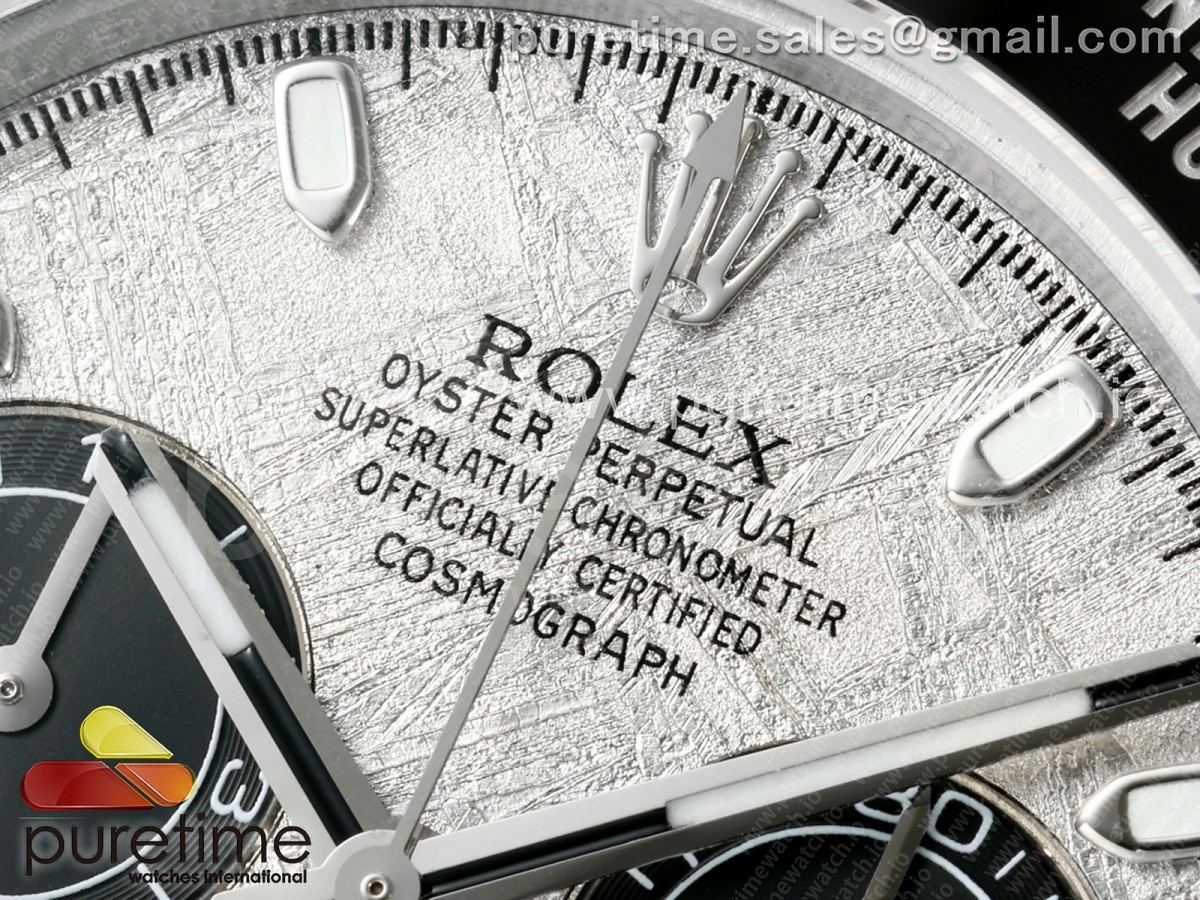 Daytona 116519 SS 3CF Meteorite Dial on Oysterflex Strap SH4130 V2 (Mod Version)