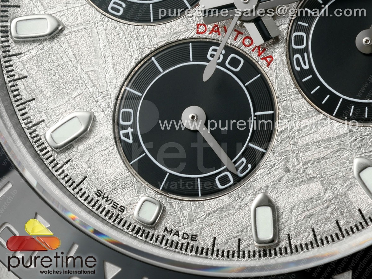 Daytona 116519 SS 3CF Meteorite Dial on Oysterflex Strap SH4130 V2 (Mod Version)
