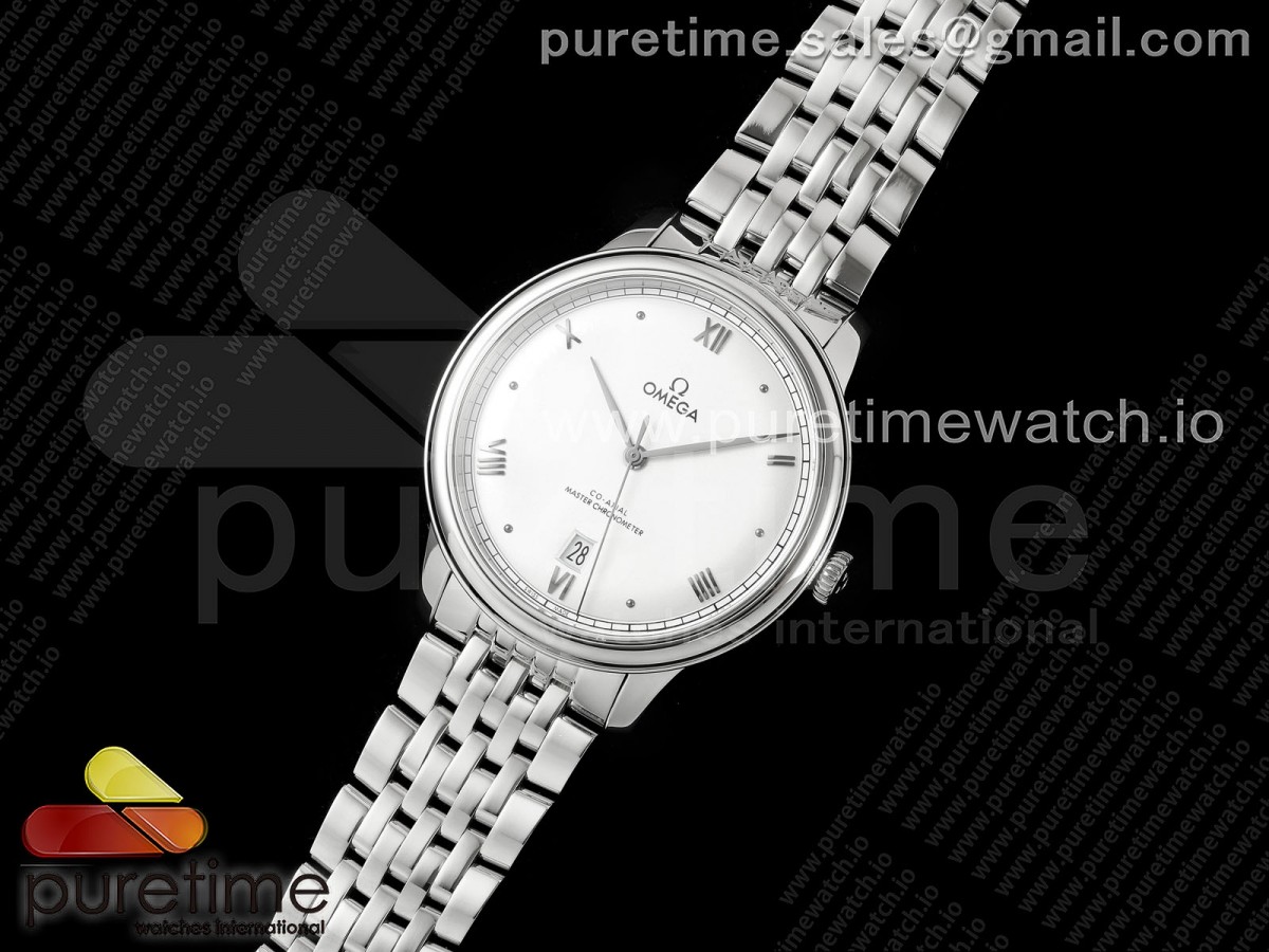 De Ville Prestige SS VSF White Dial on SS Bracelet A8800