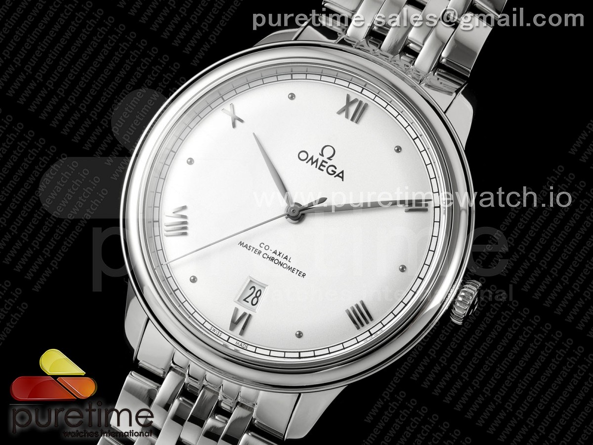 De Ville Prestige SS VSF White Dial on SS Bracelet A8800