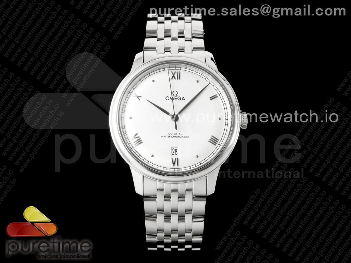 De Ville Prestige SS VSF White Dial on SS Bracelet A8800