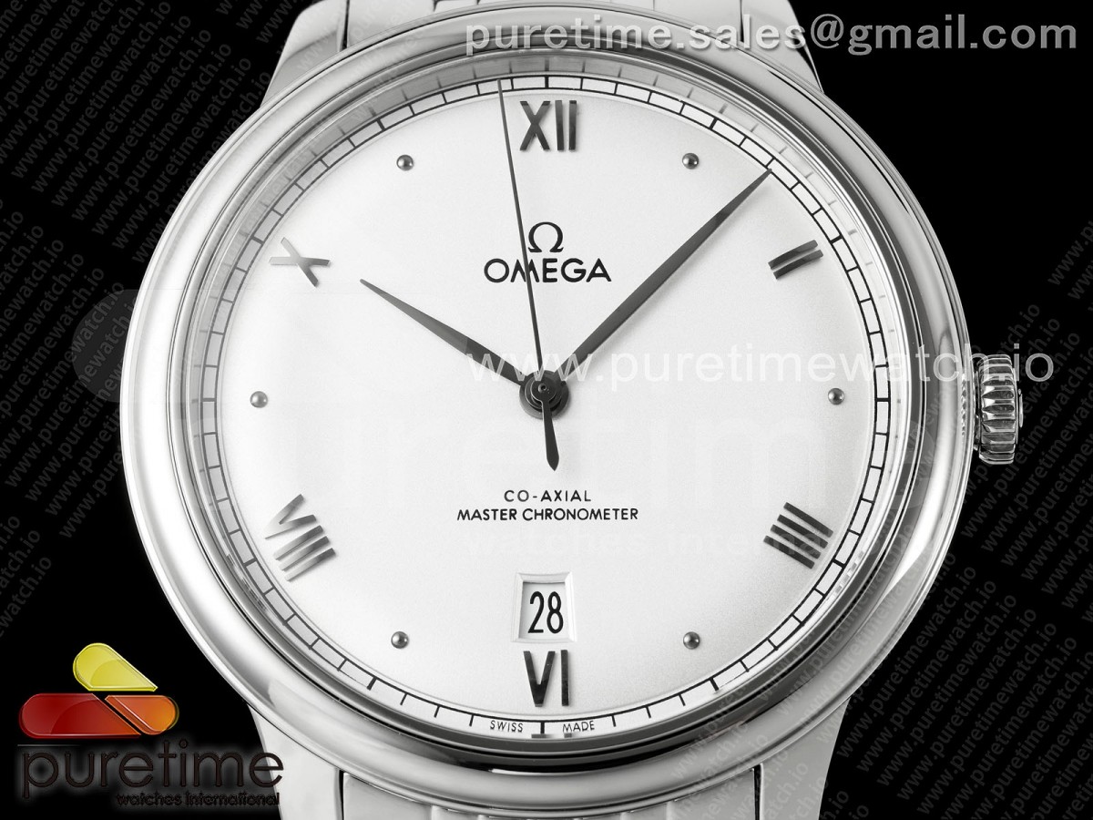 De Ville Prestige SS VSF White Dial on SS Bracelet A8800