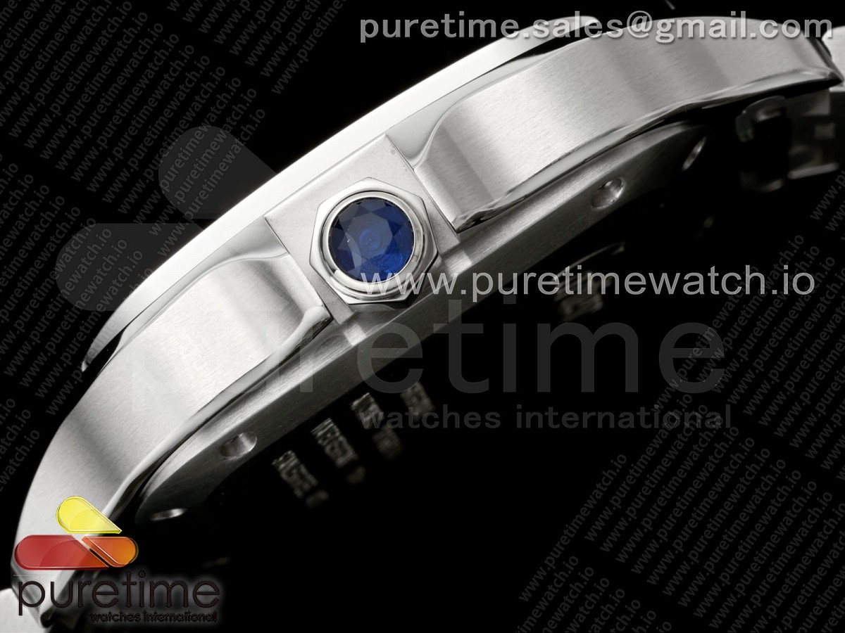 Santos de Cartier 35mm SS BVF Brown Dial on SS SmartLinks Bracelet MIYOTA 9015