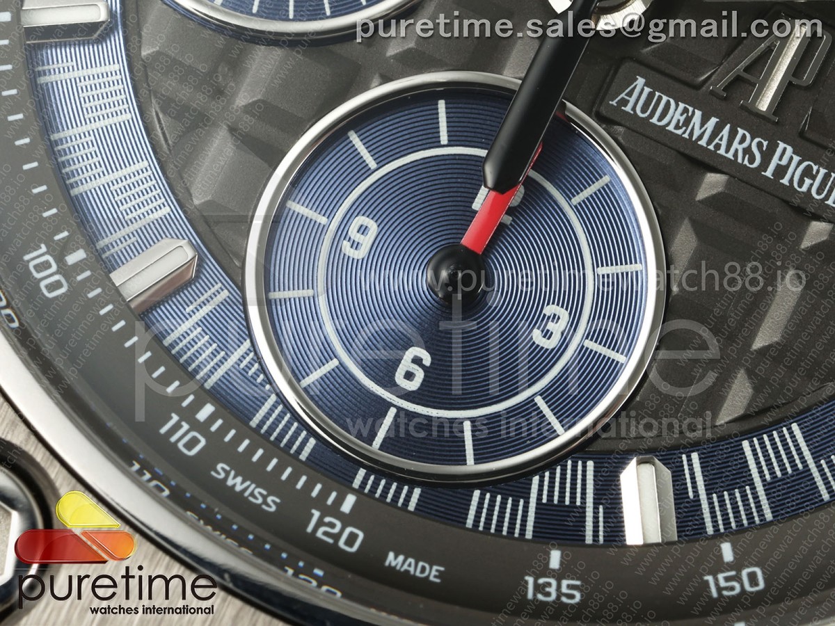 Royal Oak Offshore Schumacher SS TKF Gray/Blue Dial on Blue Rubber Strap A3126