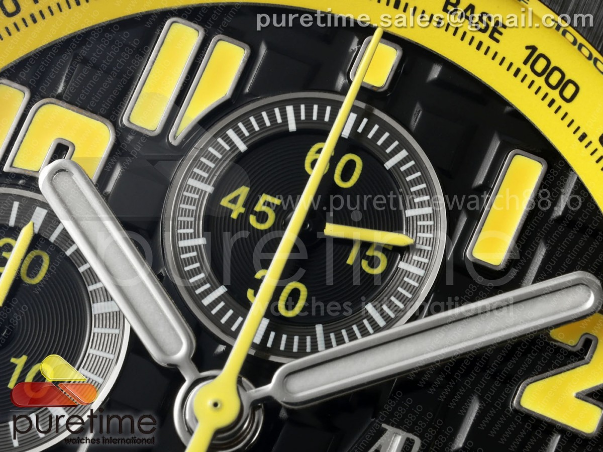 Royal Oak Offshore 'Bumble Bee' TKF on Black Leather Strap A3126