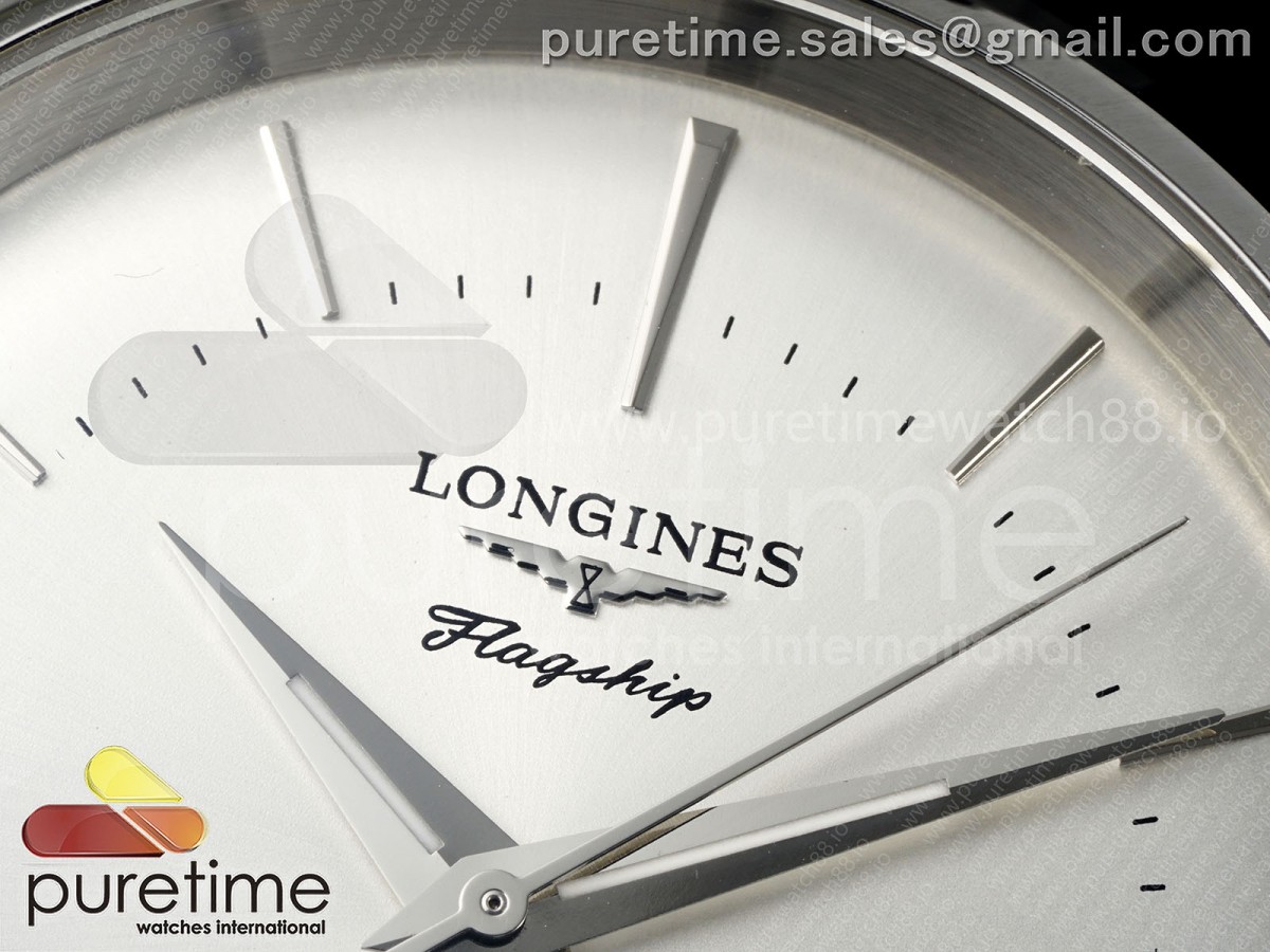 Flagship Heritage Moonphase SS APSF Silver/SS Dial on Black Leather Strap A2892