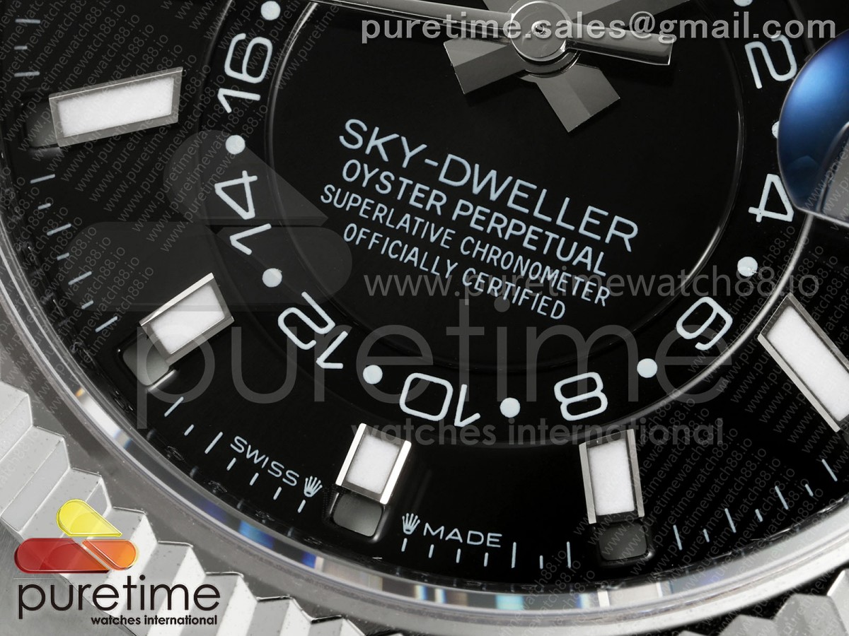 Sky-Dweller 336239 SS ZF Black Dial on Oysterflex Strap A23J (Gain Weight)