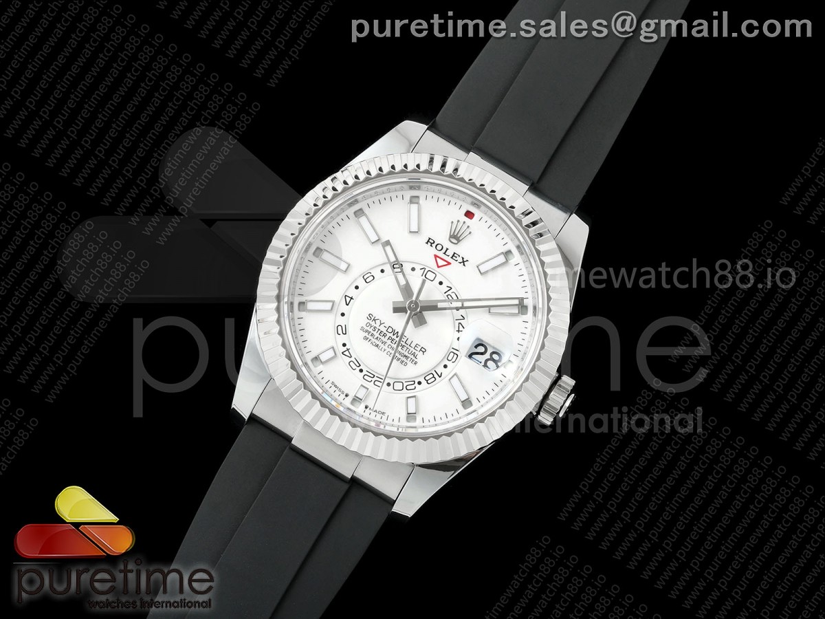 Sky-Dweller 336239 SS ZF White Dial on Oysterflex Strap A23J (Gain Weight)