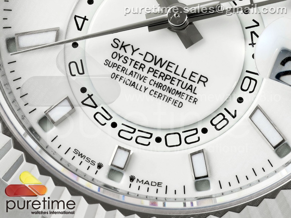 Sky-Dweller 336239 SS ZF White Dial on Oysterflex Strap A23J (Gain Weight)