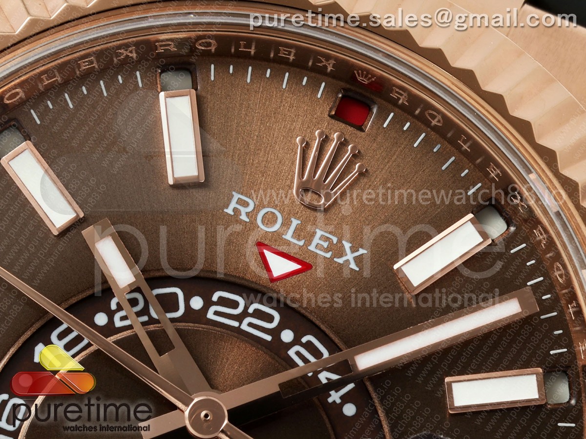 Sky-Dweller 336235 RG ZF Brown Dial on Oysterflex Strap A23J (Gain Weight)