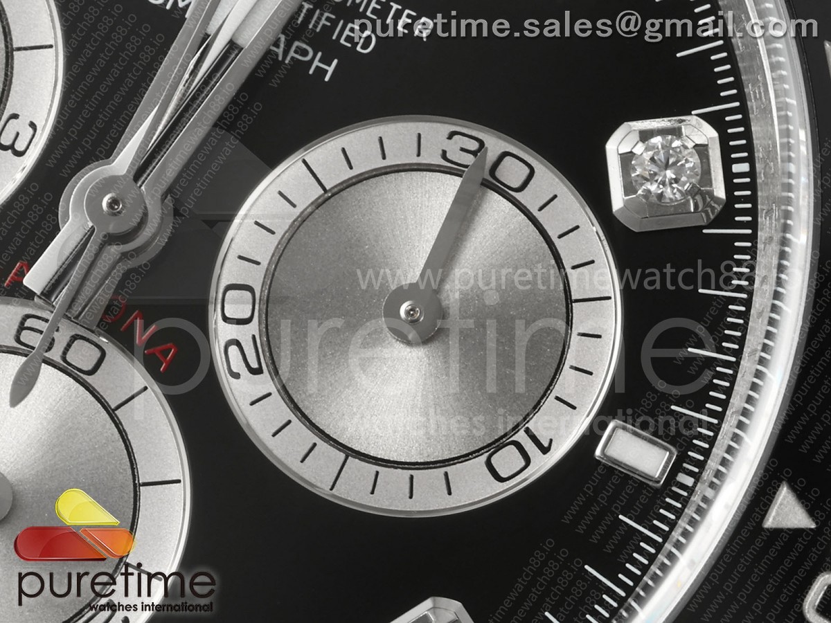 Daytona 126519 Clean Black/Silver Diamonds Dial on Oysterflex Strap SH4131