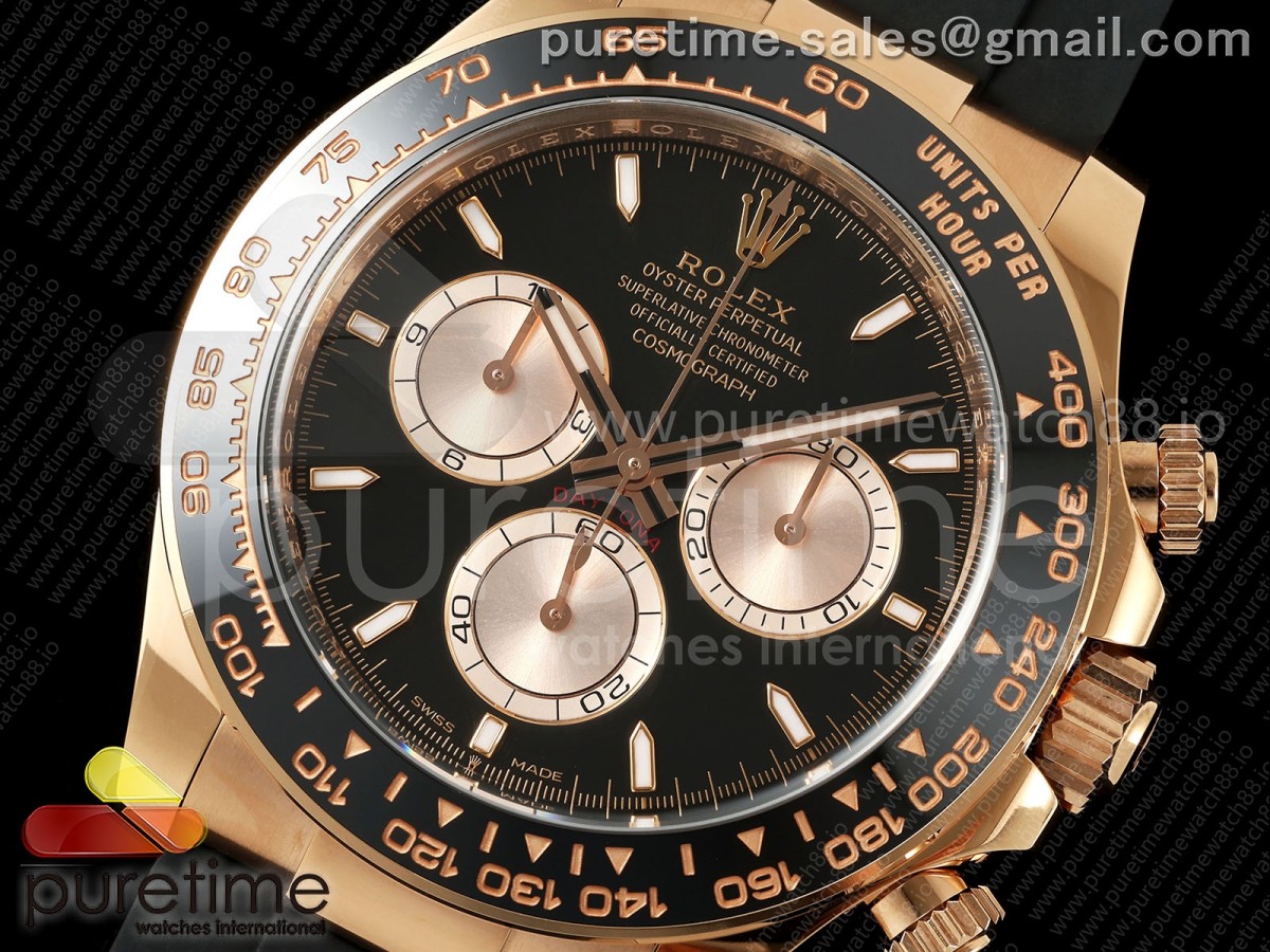 Daytona 126515 Clean Black/RG Stick Dial on Oysterflex Strap SH4131