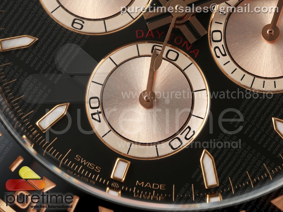 Daytona 126515 Clean Black/RG Stick Dial on Oysterflex Strap SH4131