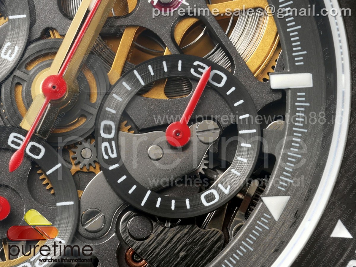 Blaken Daytona Carbon GETF Skeleton Red Dial on Red Nylon Strap SA4130