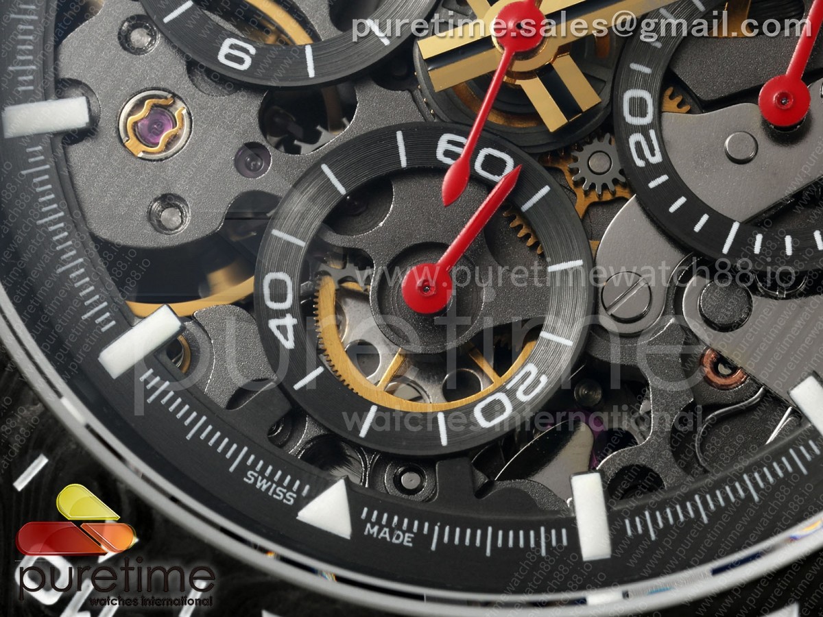 Blaken Daytona Carbon GETF Skeleton Red Dial on Red Nylon Strap SA4130