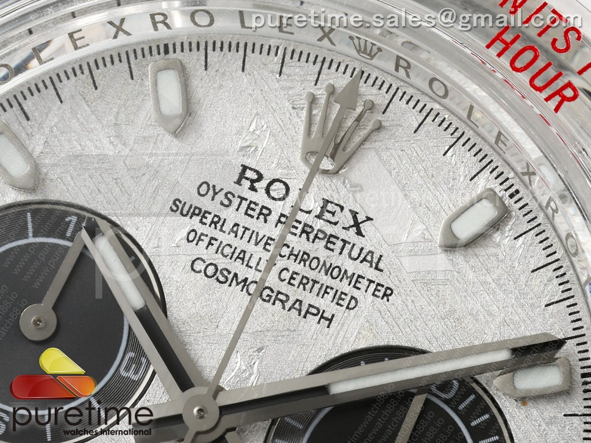 AET Daytona Sapphire GETF Meteorite Dial on White Rubber Strap SA4130