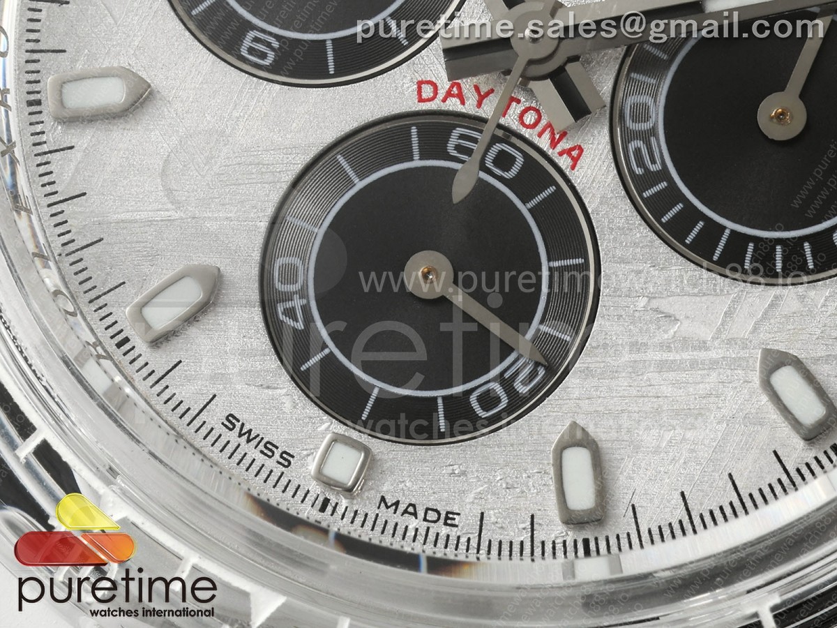 AET Daytona Sapphire GETF Meteorite Dial on White Rubber Strap SA4130