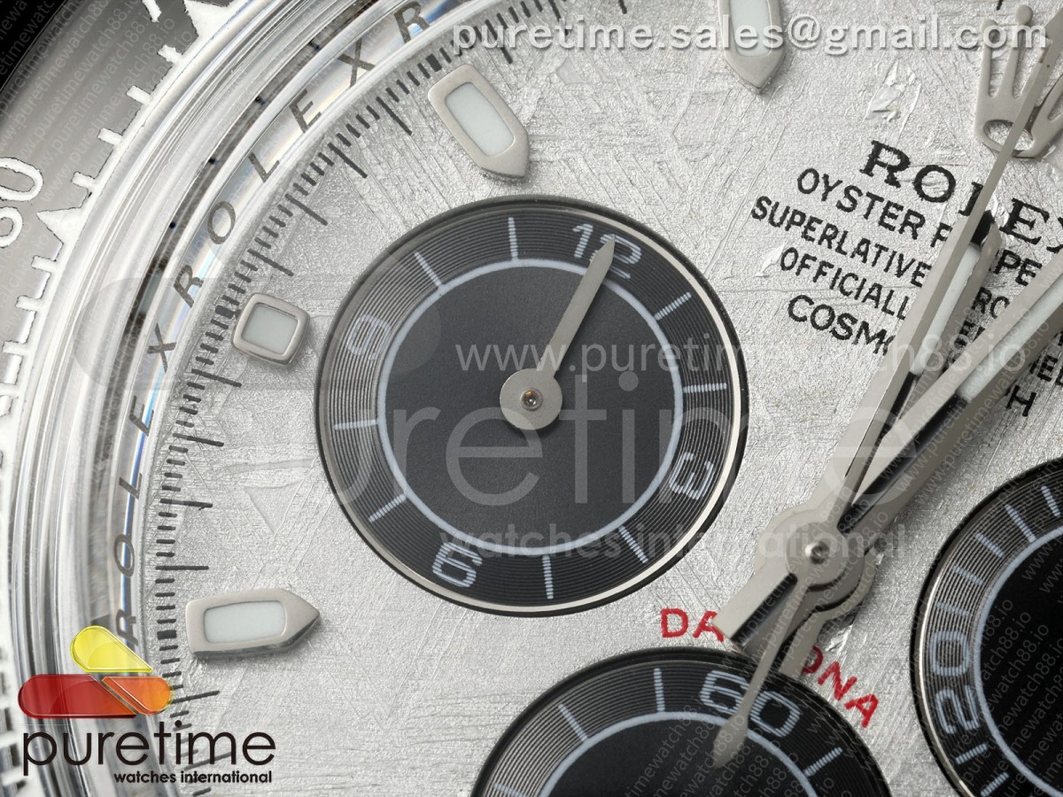 AET Daytona Sapphire GETF Meteorite Dial on White Rubber Strap SA4130